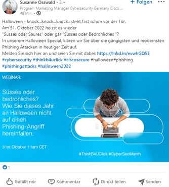 Beitrag auf LinkedIn 