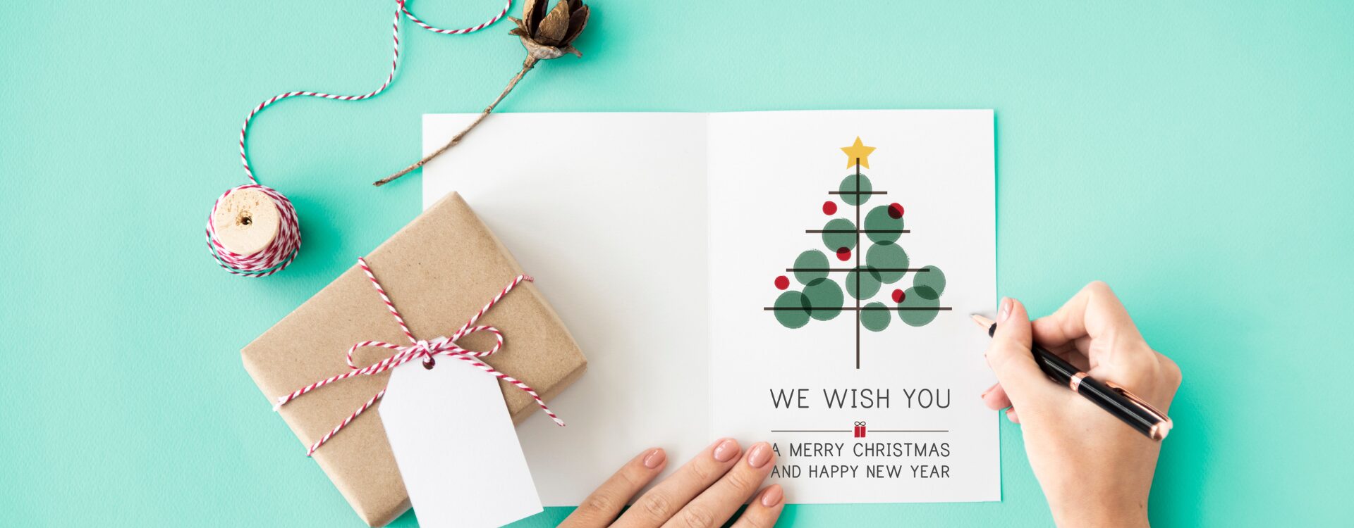 Selbstgebastelte Weihnachtskarte